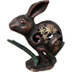 Extra image of Delightful Fret Work Rabbit Ornament