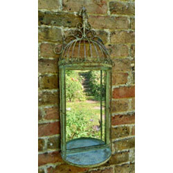 Extra image of Broughton Birdcage Mirror Display Shelf For Garden or Indoors