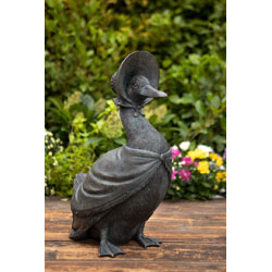 Small Image of 44 cm Jemima Puddle duck solid resin sculpture garden ornament Beatrix Potter