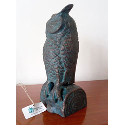 Extra image of Long Eared Owl Garden Sculpture Decor Outdoor Figurine