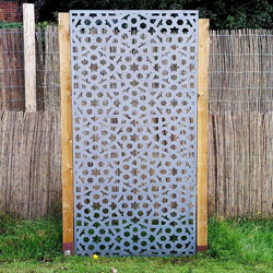 Extra image of Moroccan Decorative Garden Screen Steel Wall Art - 1.8m Tall