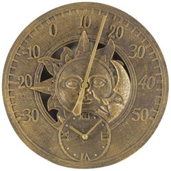 Small Image of Sun & Moon Thermometer & Clock