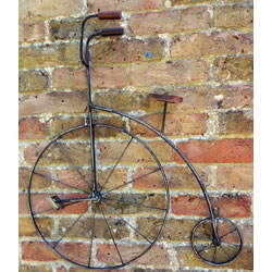 Small Image of Large (70cm tall) Metal Penny Farthing Bicycle Wall/Garden Art