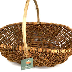 Extra image of Nutley's Medium Beautiful Hand-Made Rustic Willow Garden Trug Basket