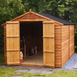 Small Image of 10 x 8 Windowless Overlap Apex Wooden Garden Shed
