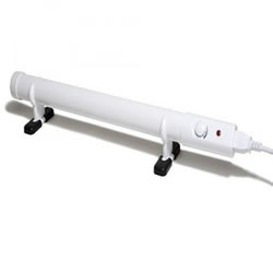 Small Image of White 1m Slimline Tube Heater with Thermostat - 120 Watts