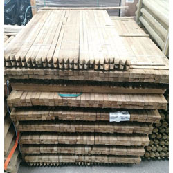 Extra image of Square & Pointed Wooden HC4 Pressure Treated Tree Stakes/Posts, 1.8m x 32mm - 50 Stakes