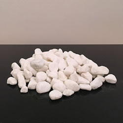 Small Image of 1kg New White Natural Decorative Stones - Rounded