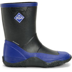 Extra image of Muck Boots Black/Blue Forager Kids Wellingtons