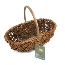 Small Image of Nutley's Beautiful Small Hand-Made Rustic Willow Garden Trug
