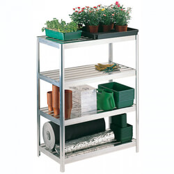 Small Image of Versatile Shelving 122cm high - 122cm long - 51cm wide complete with aluminium trays