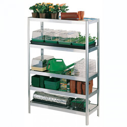 Small Image of Versatile Shelving 152.5cm high - 91.5cm long - 51cm wide complete with aluminium trays