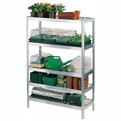 Small Image of Versatile Shelving 152.5cm high - 106.5cm long - 40.5cm wide complete with aluminium trays