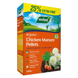 Small Image of Westland Organic Chicken Manure Pellets 2.25Kg + 25% Extra Free 2.82Kg (20100421)