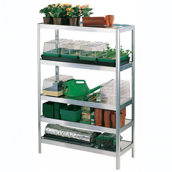 Image of Versatile Shelving 152.5cm high - 91.5cm long - 40.5cm wide complete with aluminium trays