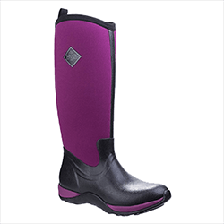 Small Image of Muck Boot Arctic Adventure Wellies in Black/Mauve
