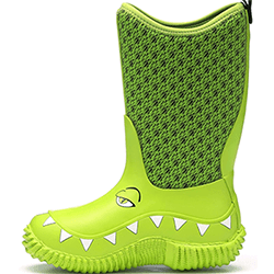 Extra image of Muck Boot Kids Hale Tall Wellies in Green - UK 9