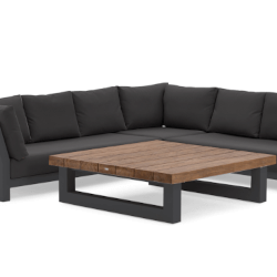 Extra image of EX DISPLAY / COLLECTION ONLY -LIFE Nevada Full Corner Sofa Set in Graphite - Teak Table