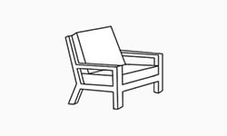Lounge chair - dimensions image
