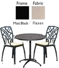 Nova Bistro Flip Top Set (Matt Black, Flaxen)