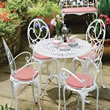 Nova Juno 4 seater set (White, Peony Cushions)