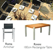 Nova Roma & Rimini 6 Seater Set