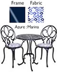 Nova Juno 2 Seater Set (Azure, Marina Cushions)