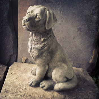 Image of Sitting Labrador Stone Ornament