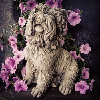 Image of Sitting Terrier Stone Ornament