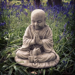 Small Image of Praying Beaded Buddha Stone Ornament