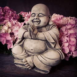 Small Image of Content Buddha Stone Ornament