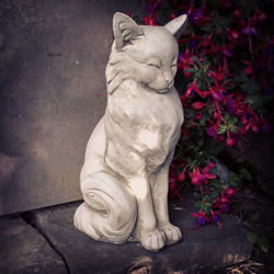 Small Image of Content Cat Stone Ornament