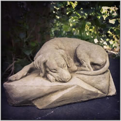 Small Image of Sleeping Dog Stone Ornament
