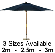 Glencrest Round Parasol in Black