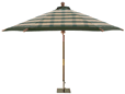Glencrest Round Colonial Parsol Cover and Frame - Green Check