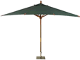 Glencrest Oval Colonial Parsol Cover and Frame - Jade Green