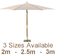 Glencrest Round Parasol in Natural