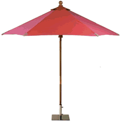 Glencrest Round Colonial Parsol Cover and Frame - Salmon Pink