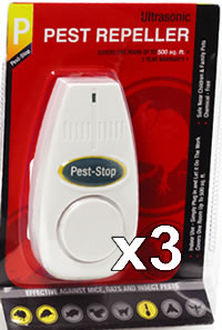 Electronic Pest Control - Pest Stop 500 - Pack of Three