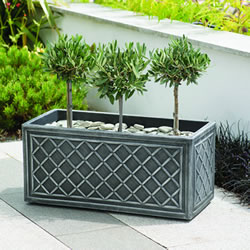Small Image of Stewart Lead Effect Trough Planter - 70cm