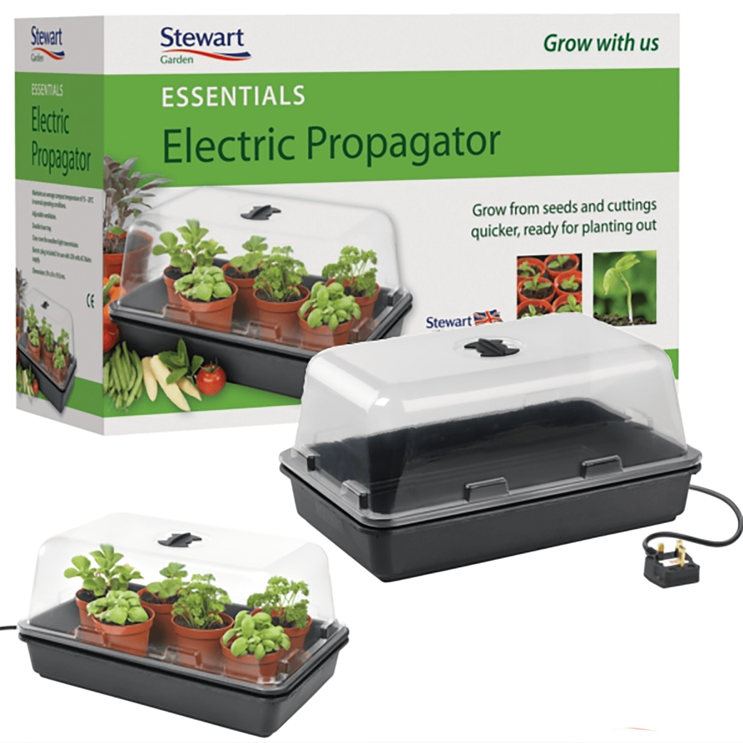 Stewart Premium Electric Heated Thermostatic Seed Propagator 38cm 