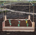Square Raised Beds with Copper Strip