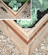 Triangular Raised Beds with Copper Strip