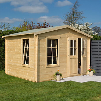 Image of Rowlinson Garden Retreat Log Cabin in a Natural Finish