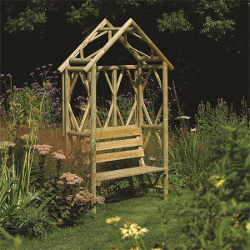 Image of Rustic Timber Garden Seat