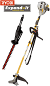 Ryobi Brush Cutter RBC30SESA with Hedge Trimmer Attachment