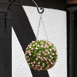 Small Image of Topiary Pink Rose Ball - 30cm