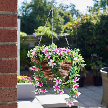 Image of Easy Basket - Star Gazing Lilies - Hanging Basket