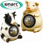 Solar Powered Farmyard Animal Lights - Pig and Cow Set