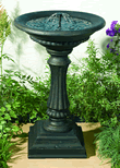 Ashbourne Solar Powered Birdbath - Oiled Bronze